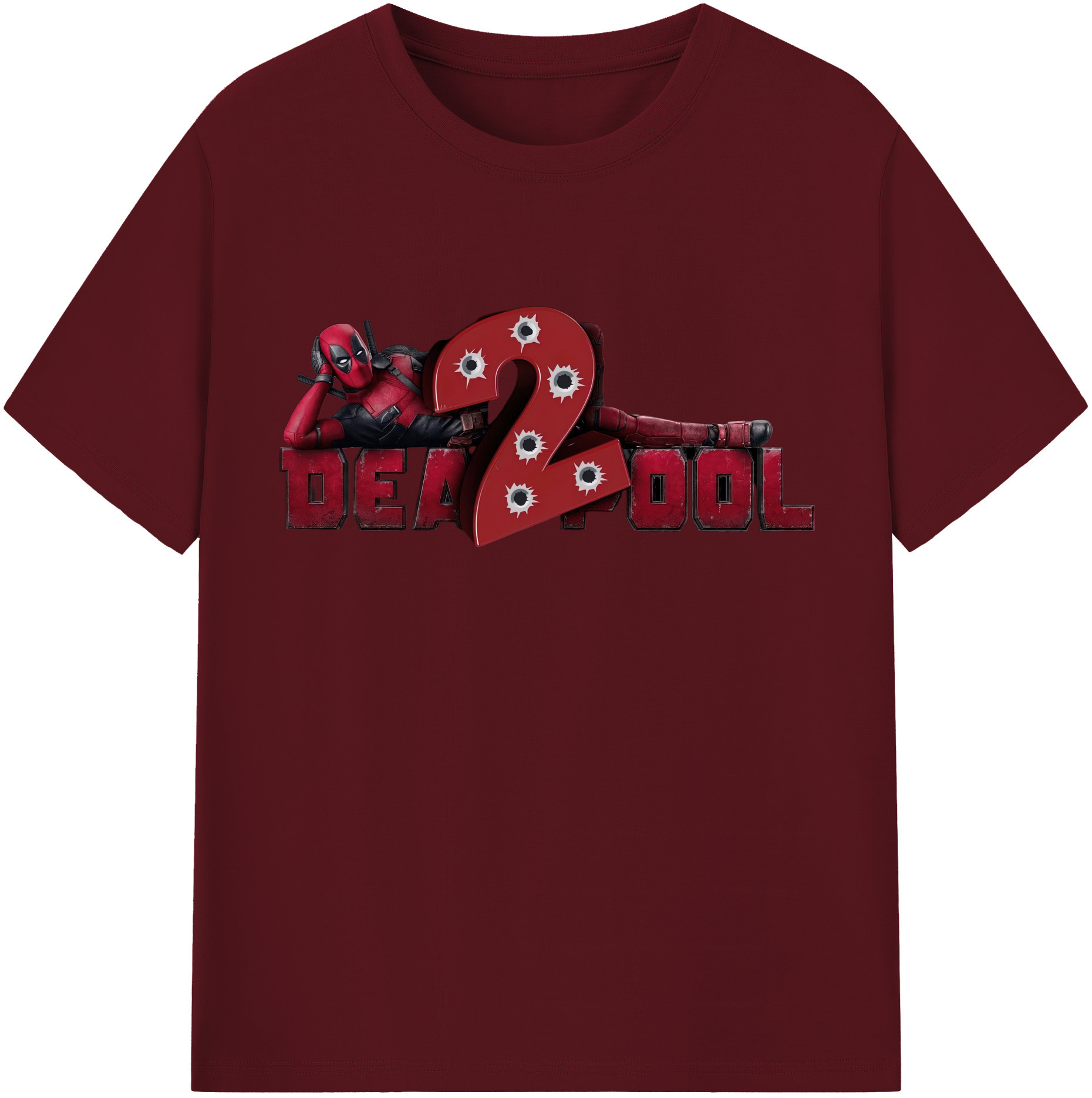 （画像用） Deadpool デッドプール 綿100％半袖Tシャツ（フロントプリント）